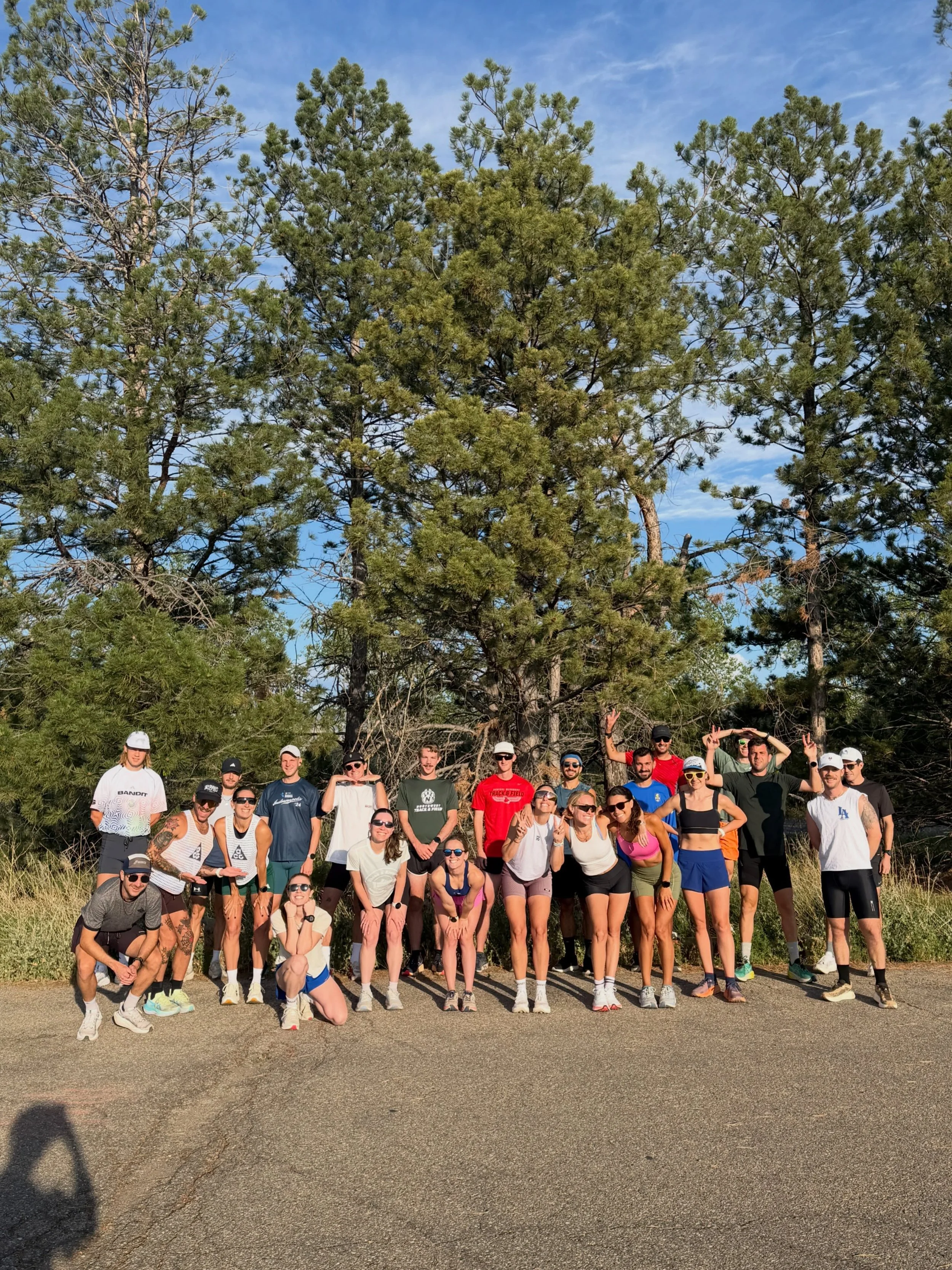 Peter Pan&rsquo;s shadow joined us at  #SoftHour🍦🤠 👓 @schroy @osbuena 
.
#run #boulder #runcommunity