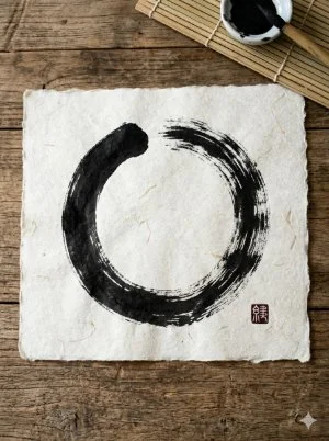 Ensō zen circle icon symbolizing balance, momentum, and strategic transformation