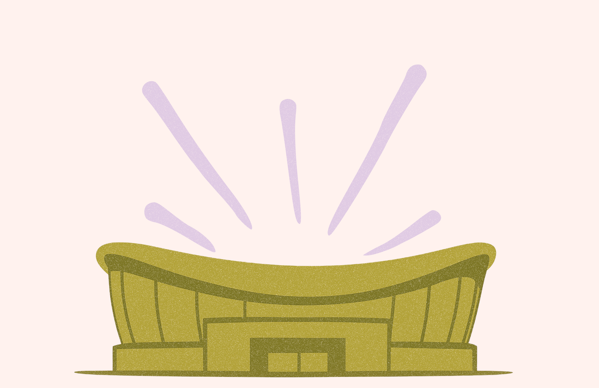 Illustration of a hockey arena, from  Heartbeat concept by Catherine Yuckin in portfolio.