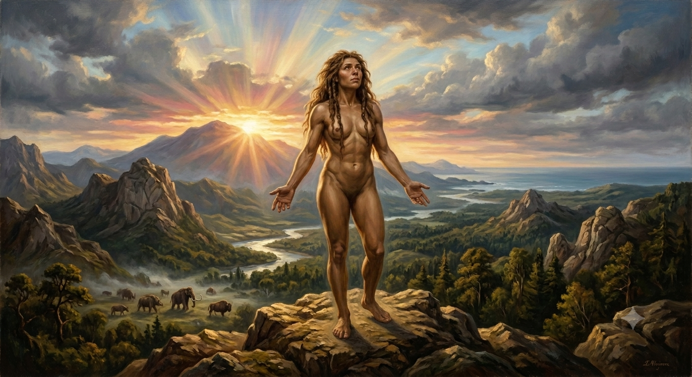 Naked Woman leaves everything to fate, accepting whatever comes and praying for what does not.