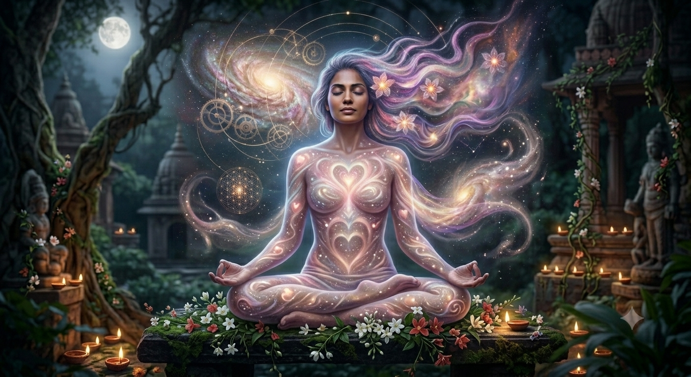 Energy Woman moves from form to form without ever drawing a boundary.