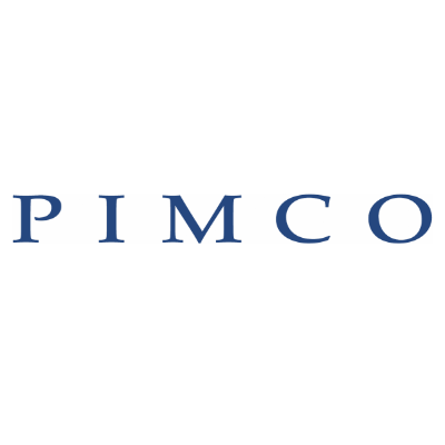 Logo with the text 'PIMCO' in blue, stylized font on a white background.