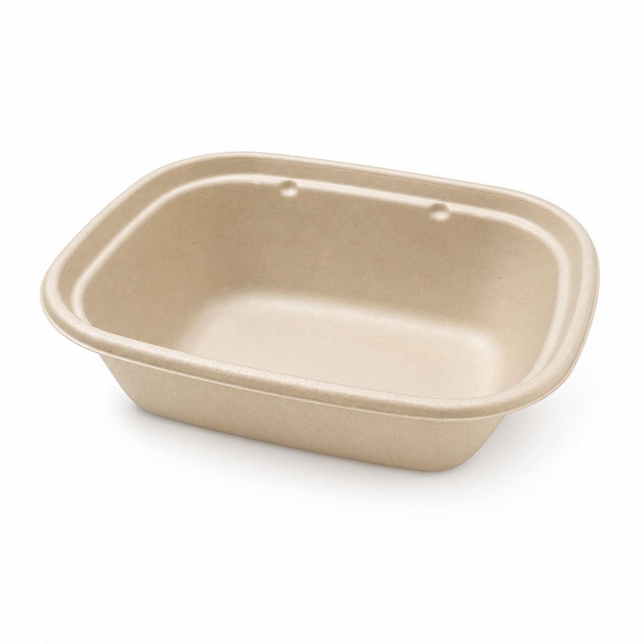Deep food container made of bagasse and bamboo pulp