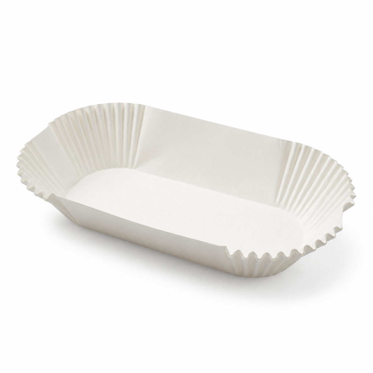 Plain white brioche liner made of greaseproof paper
