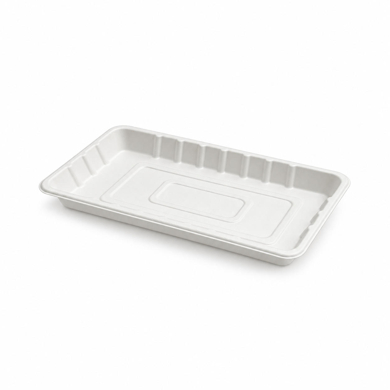 rectangula bakeable bagasse (sugarcane) pulp Tray