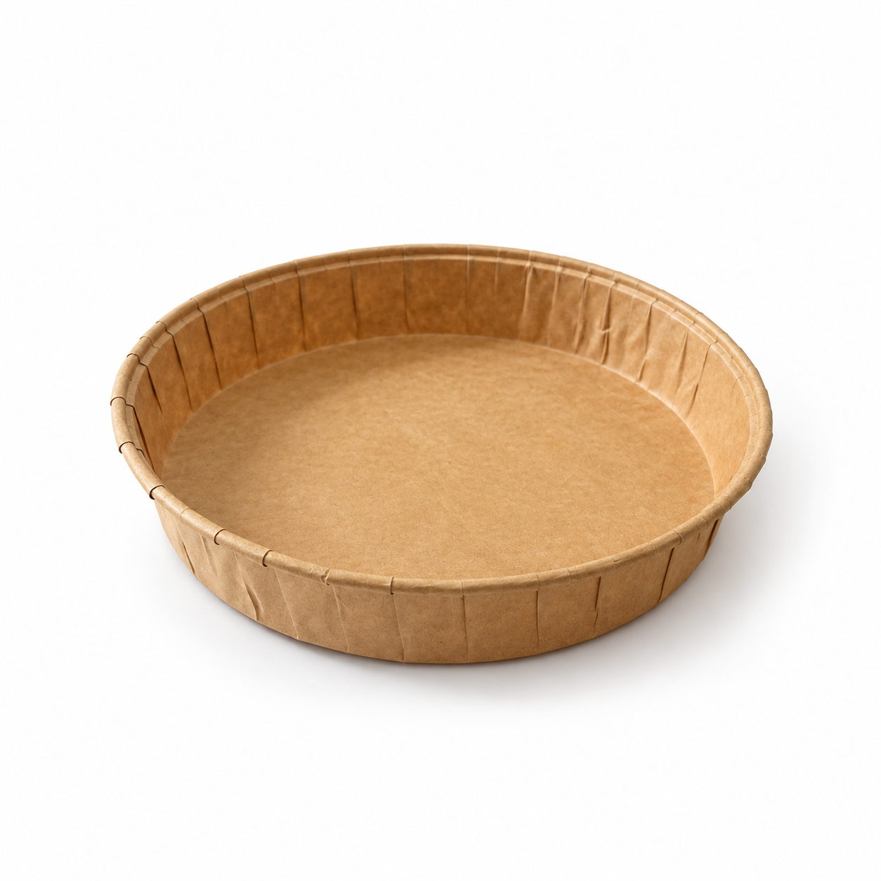 Uncoated greaseproof paper baking mold, round, natural kraft finish