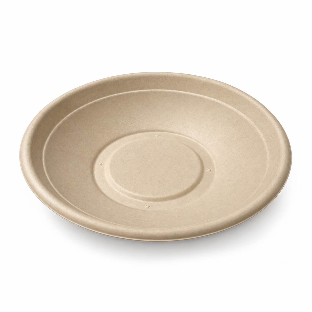 Round bagasse and bamboo bowl for takeout purposes