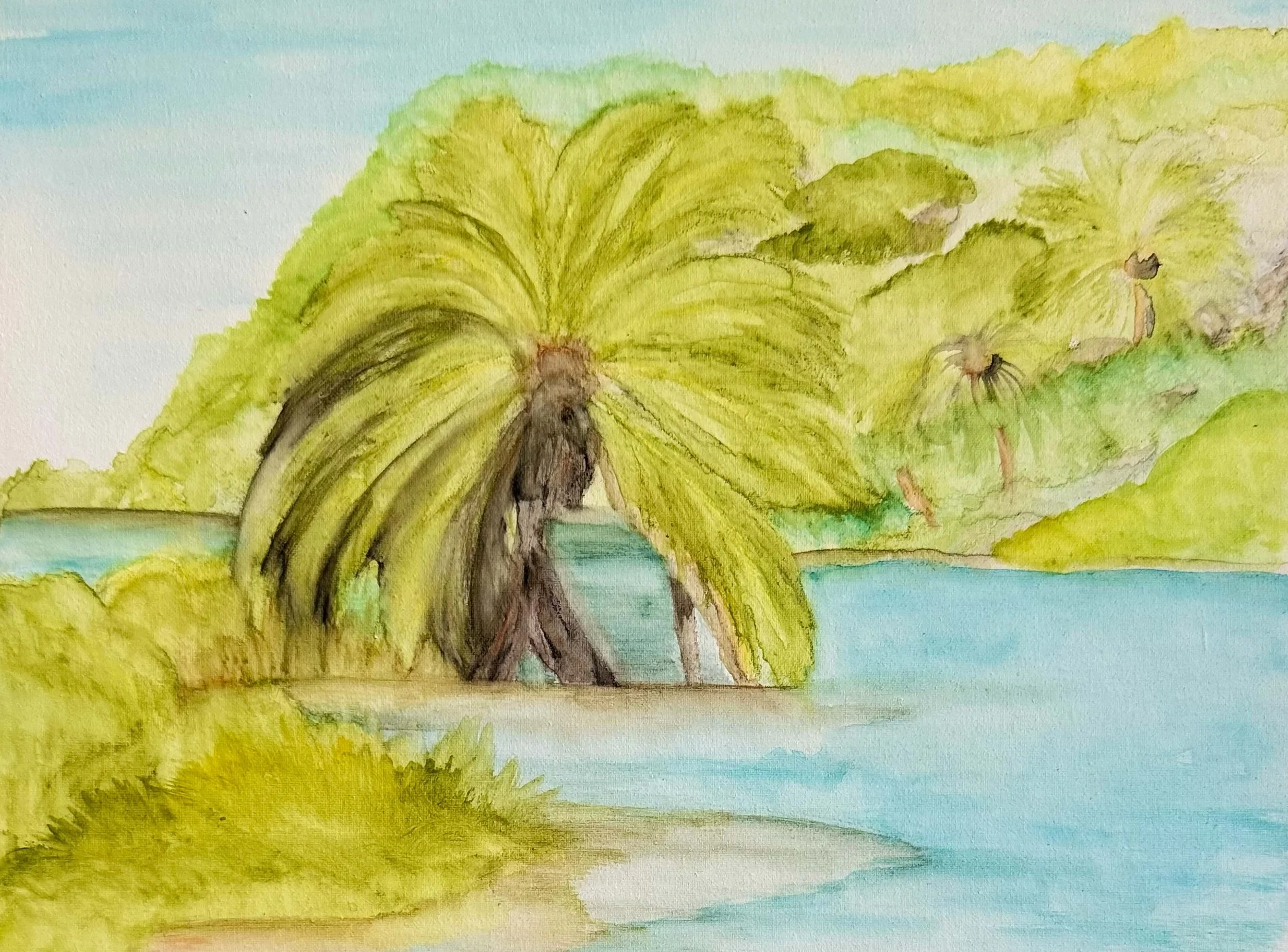 Shoreline, Watercolor — Art Print
