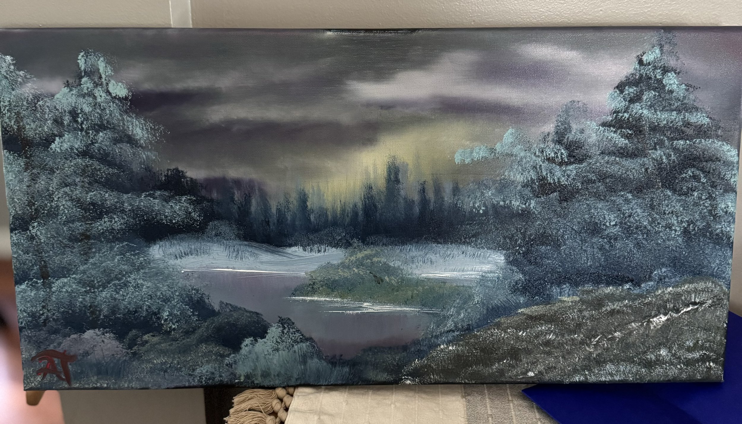 Hollow Water:
Oil on canvas. The kind of quiet that only shows up after the sun's gone.