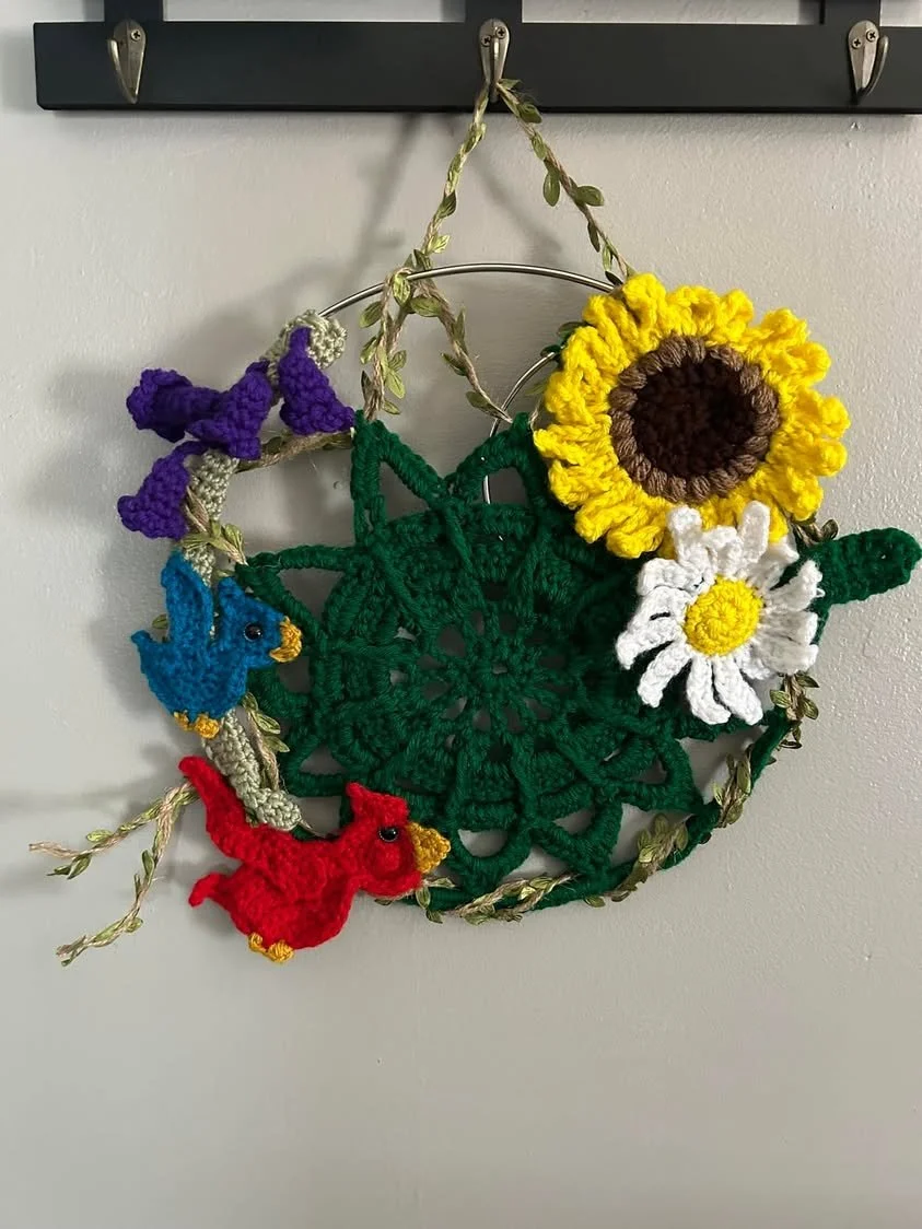 Crochet wall hanging