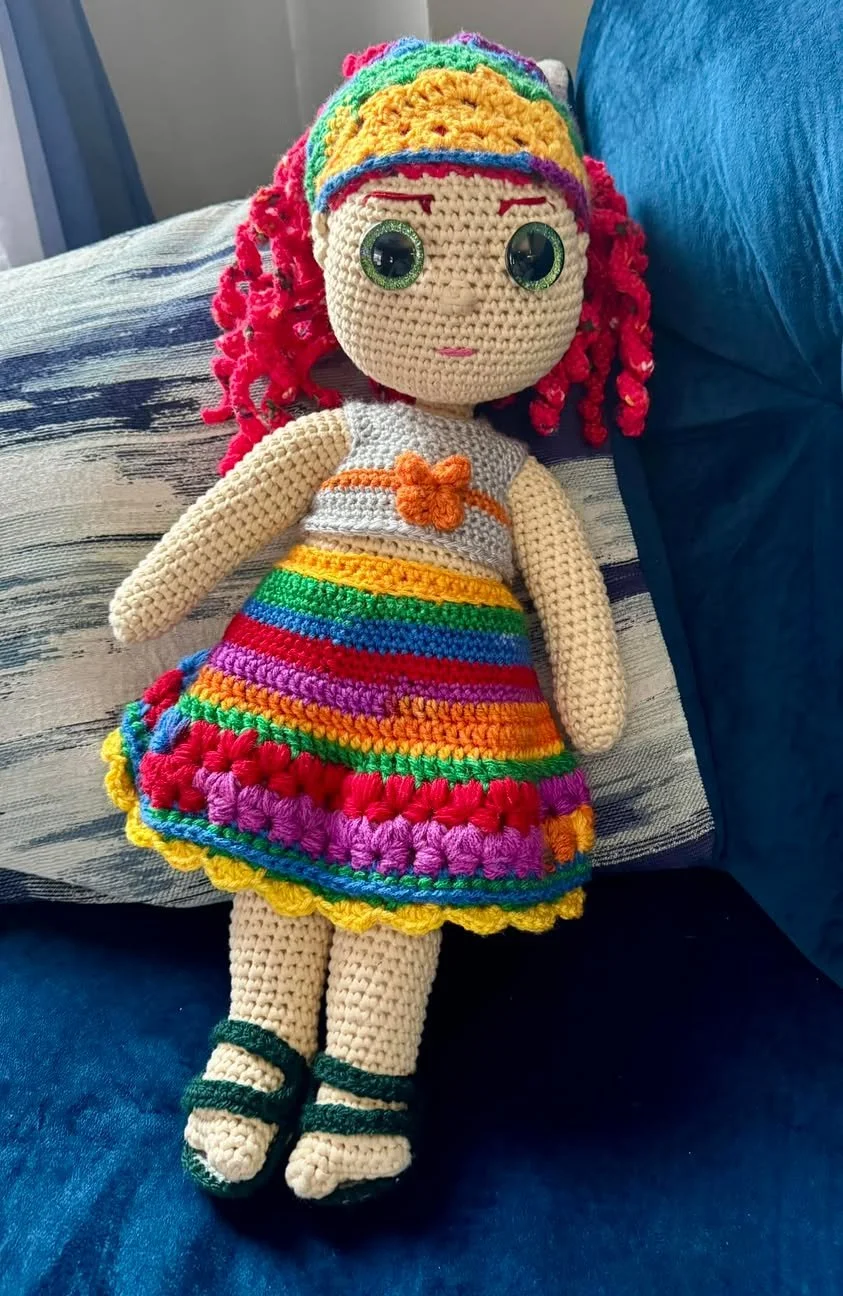 Crochet doll with clothing
