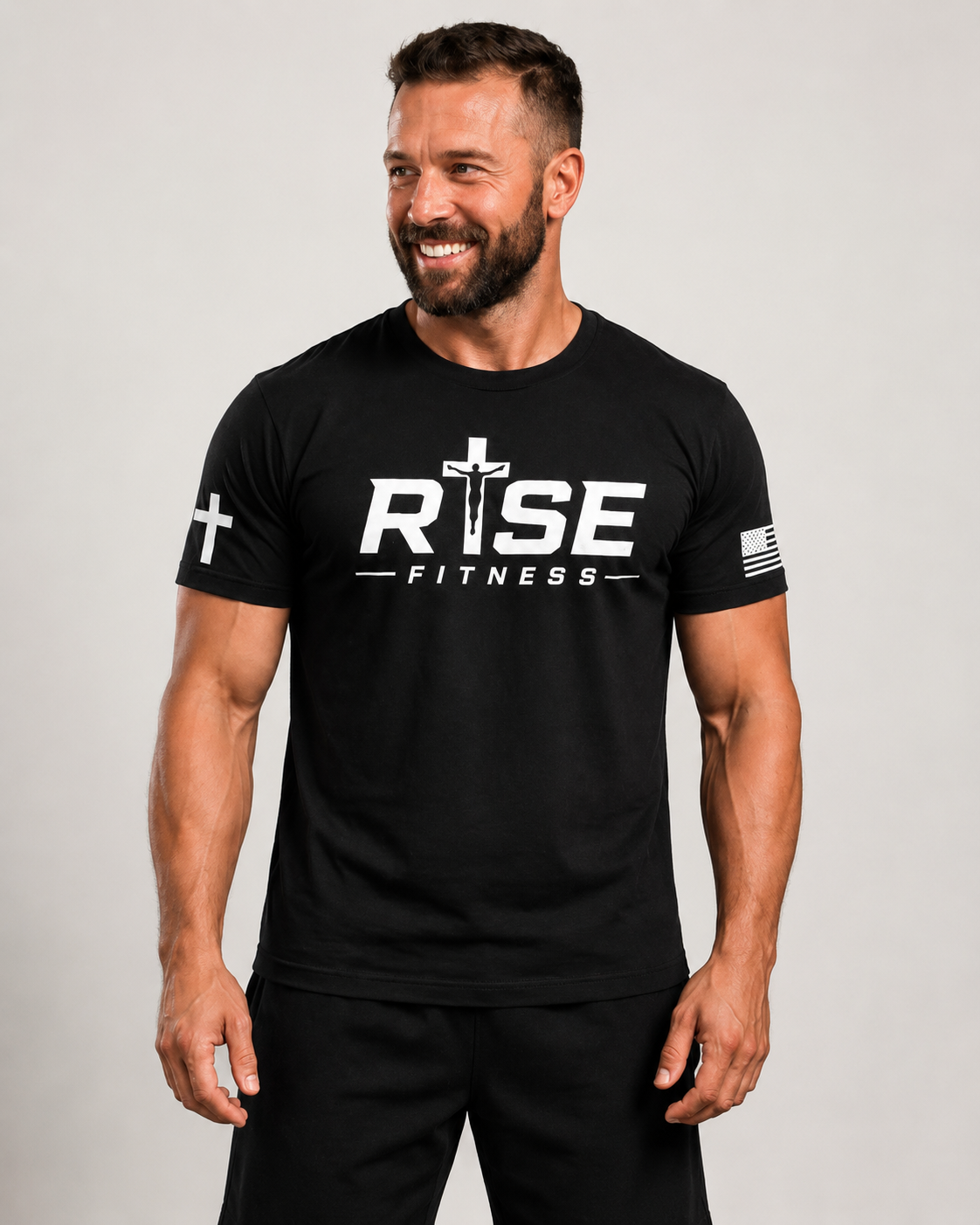 RISE Fitness “Built by Faith” Tee