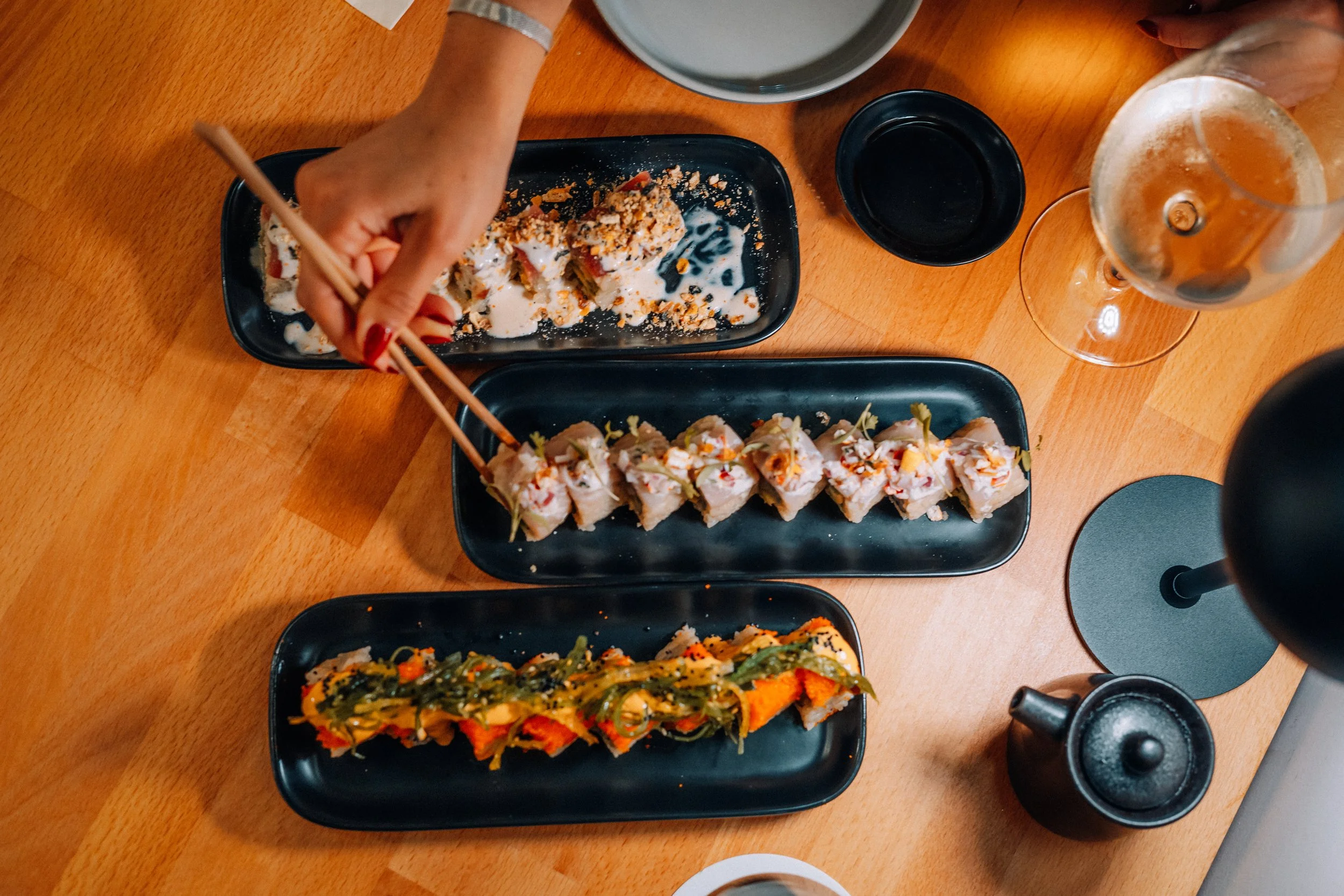 Signature sushi rolls at SushiClub Brickell in Miami