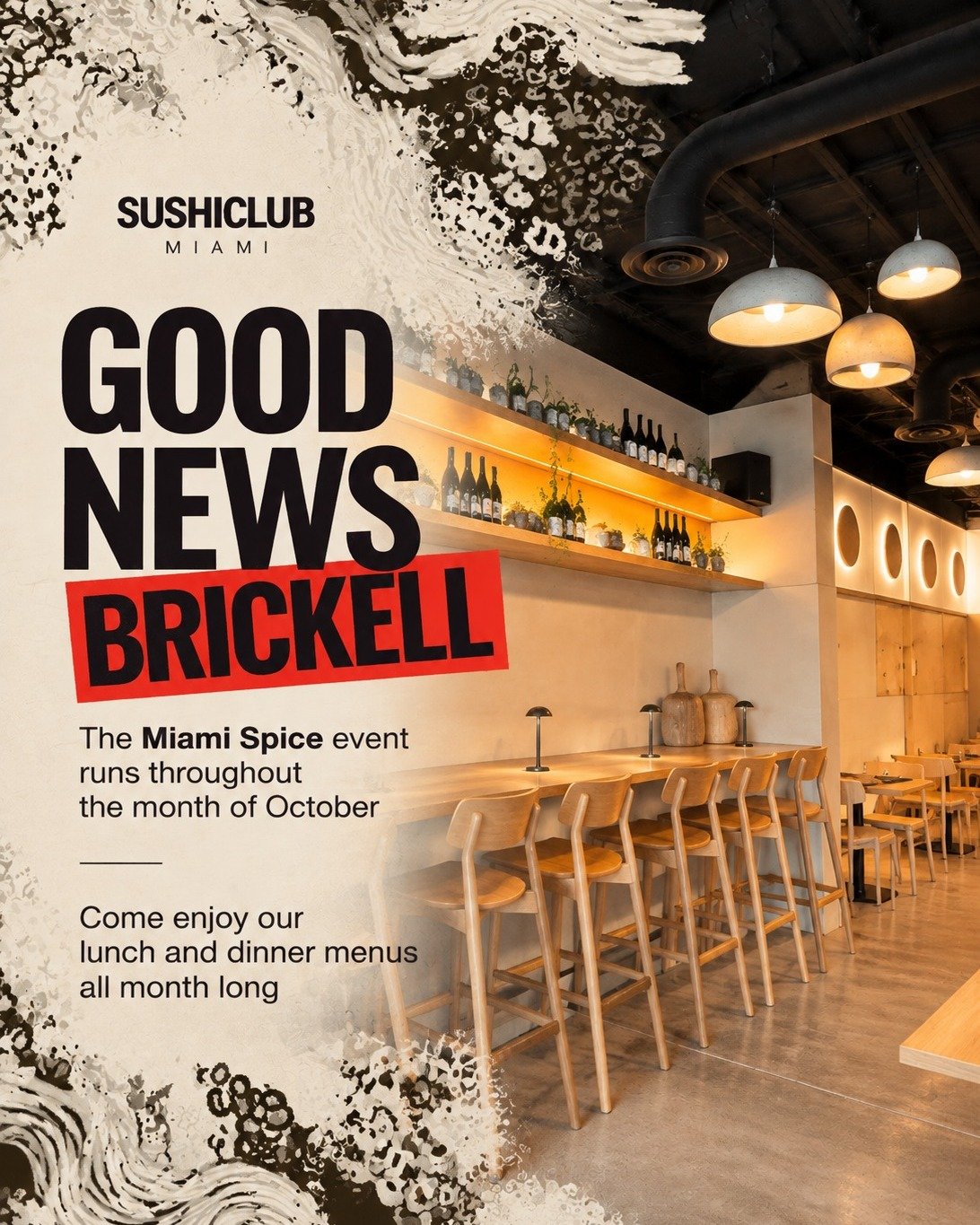 Your favorite plan for this month! ✨

Miami Spice is taking over SushiClub Brickell all October long.

 Come try the best of our lunch and dinner menus 🍣
📍169 SW 7th St, Miami, FL 33130

#sushiclubus #miami #sushimiami