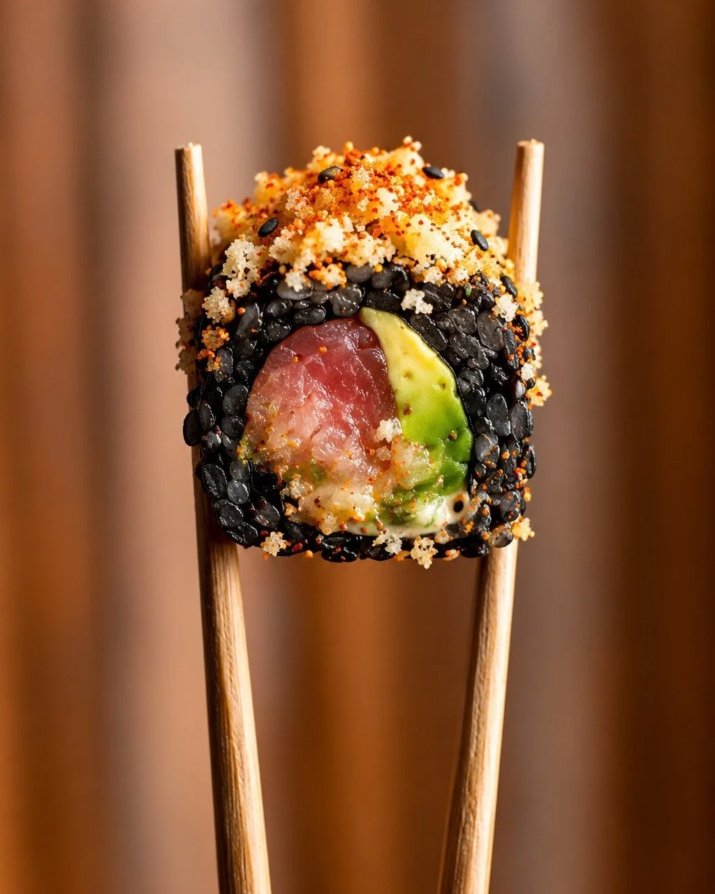 Only available through October 31st 👀🍣

The Tuna Terror Roll features squid ink sushi rice, tuna tartare, avocado, topped with buttery panko, spicy mayo and togarashi.

 👉Enjoy it with 30% OFF! Order through Toast
📍169 SW 7th St, Miami, FL 33130
