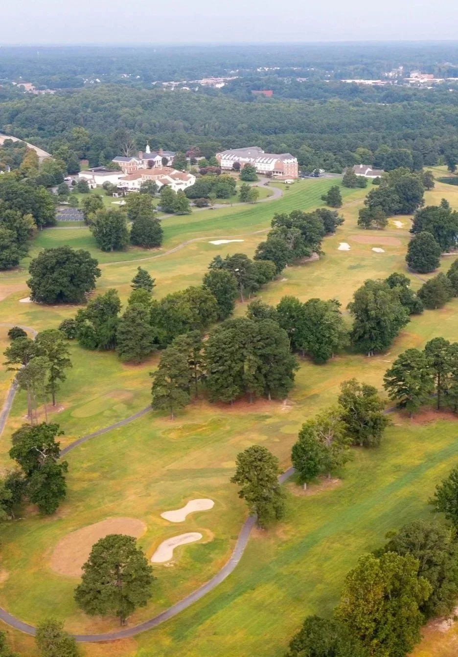 Aerial view of a past image of The Crossings Golf Club in Glen Allen, Virginia
