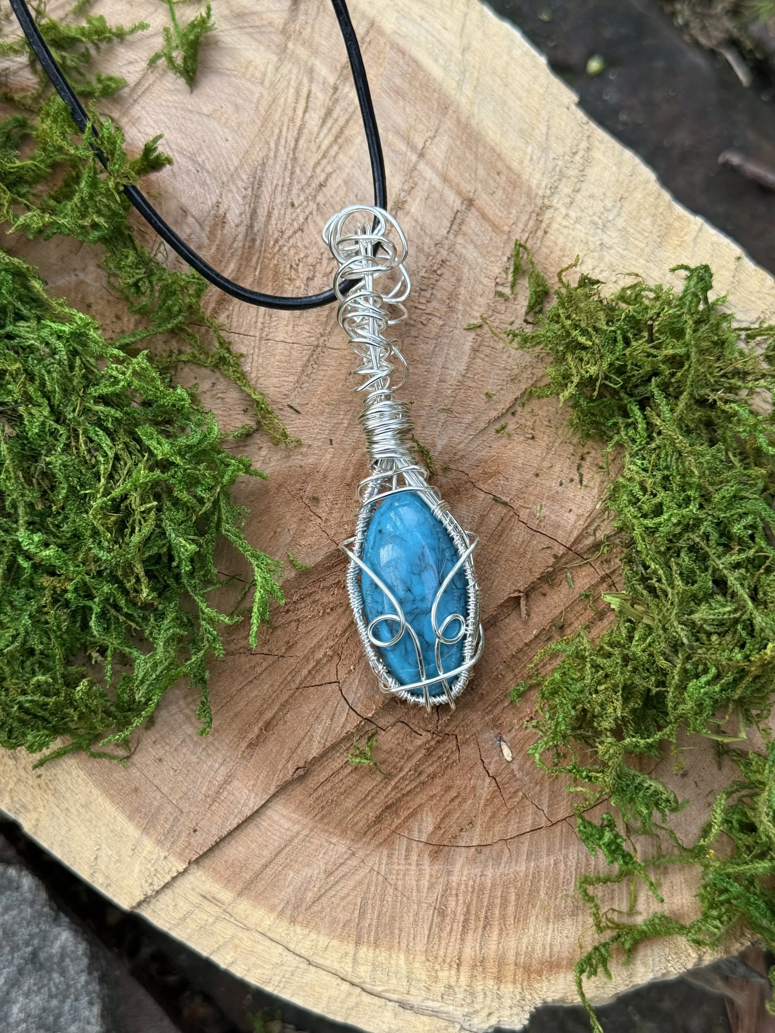 Artemis Blue Howlite Pendant