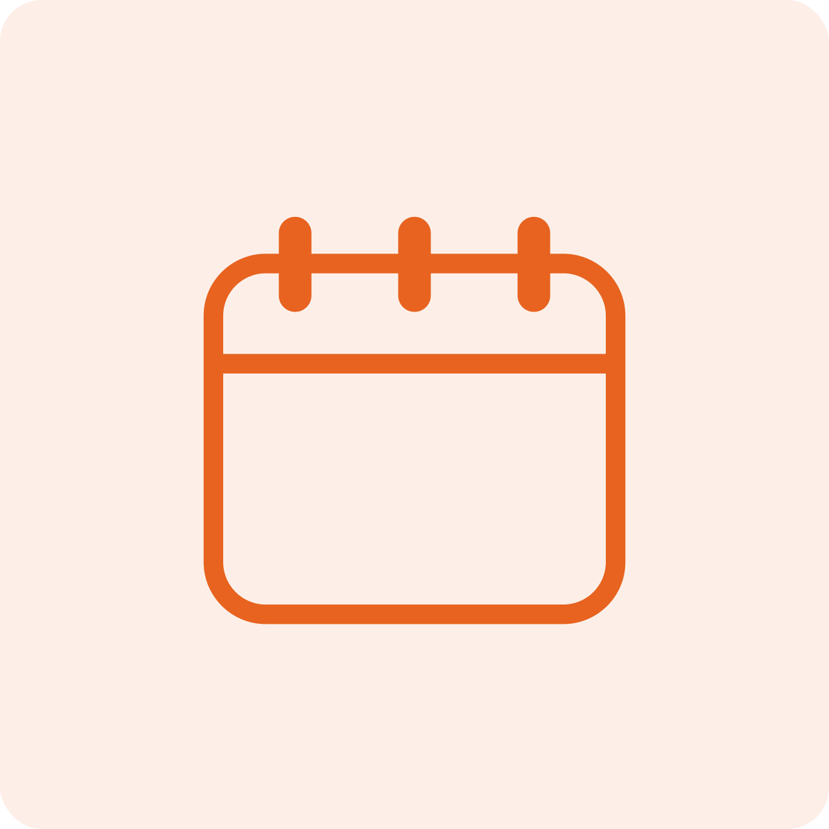 Minimalist icon of a calendar