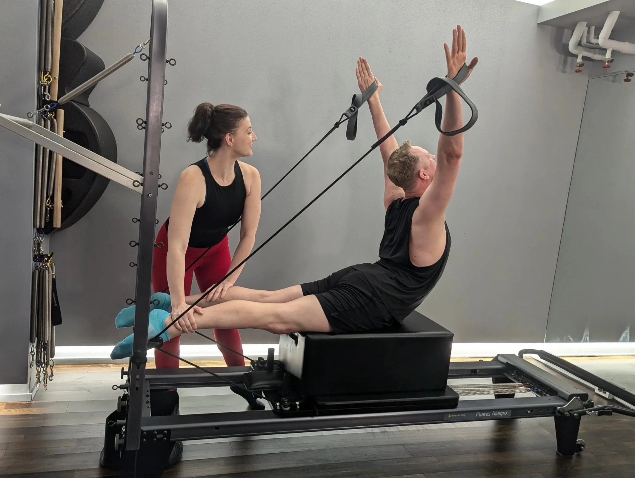 Instructors John and Sarah perfecting form