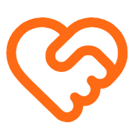 An outline of a heart with an embedded chain link symbol inside it.