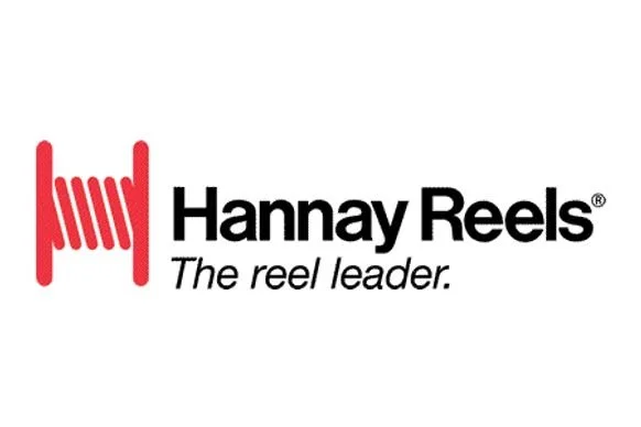 Hannay Reels logo with red reel icon and black text reading 'Hannay Reels' and the tagline 'The reel leader.'