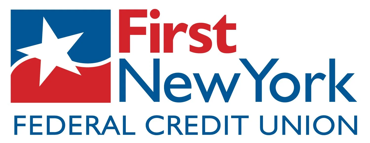Logo of First New York Federal Credit Union with a stylized star in a blue and red square.