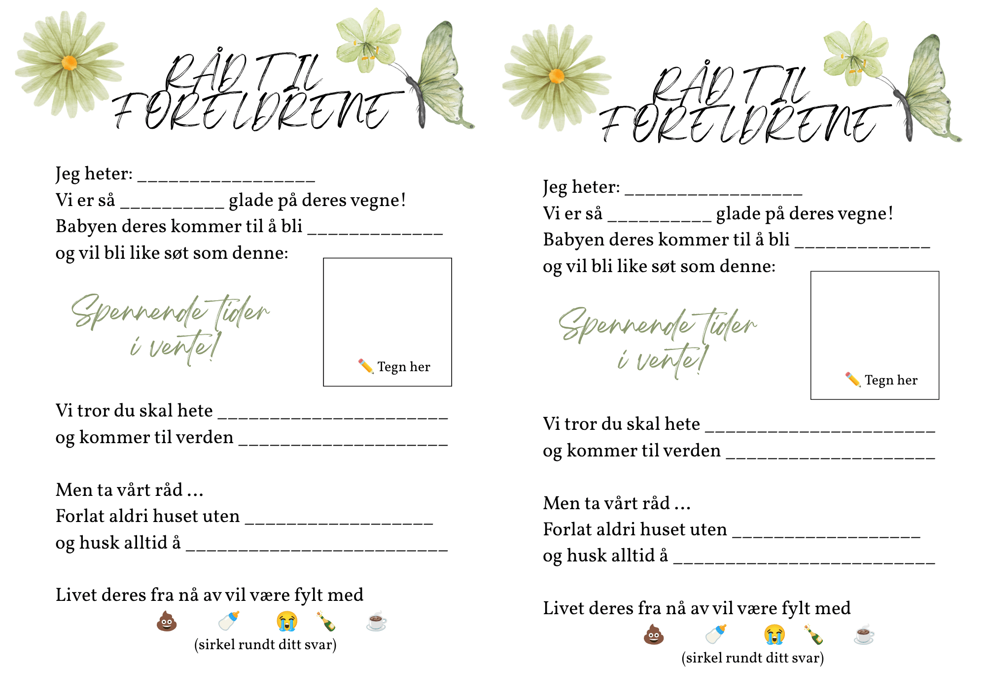 babyshower quiz 👶🏼 en liten lek til babyshoweren
