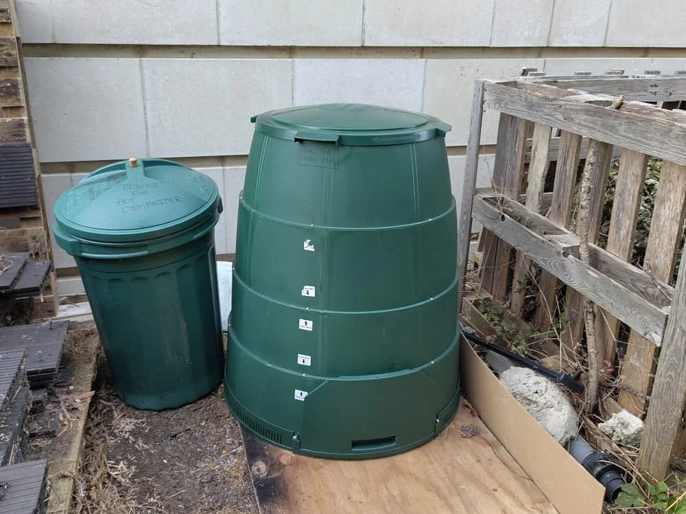 Things are hotting up in our composting corner….