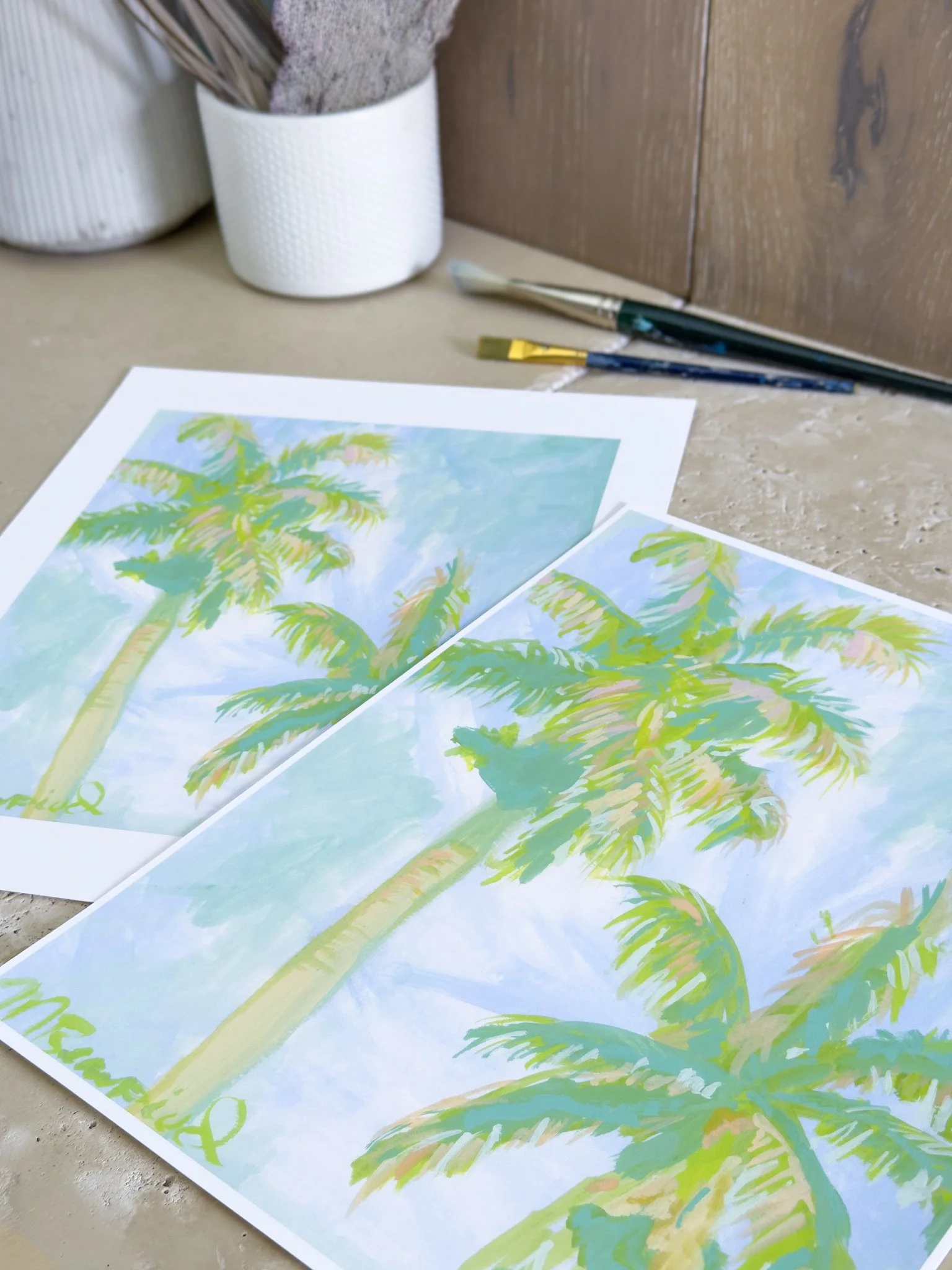 Double Mint Palms -Florida Palms Print-Doris & June-3.JPG