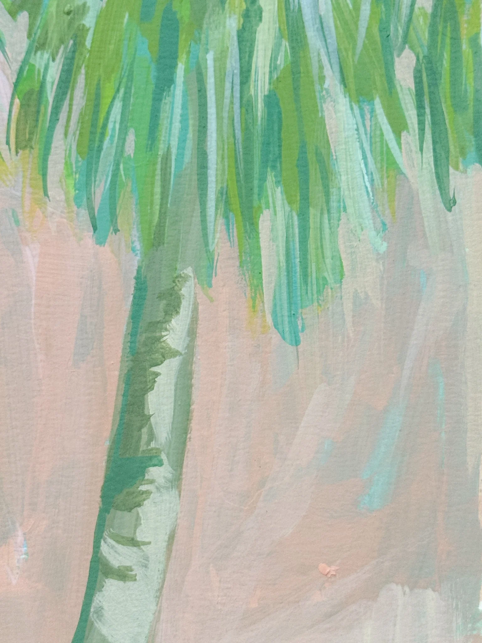 Peachy Palmettos- close up-Florida Palm Painting-Doris & June-1.jpg