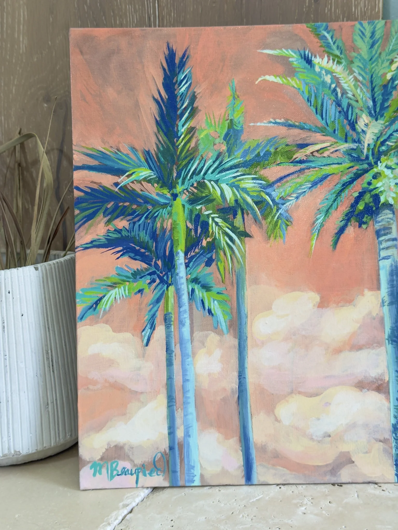Sunset Palms-Florida Palms Painting-Doris & June-3.jpg