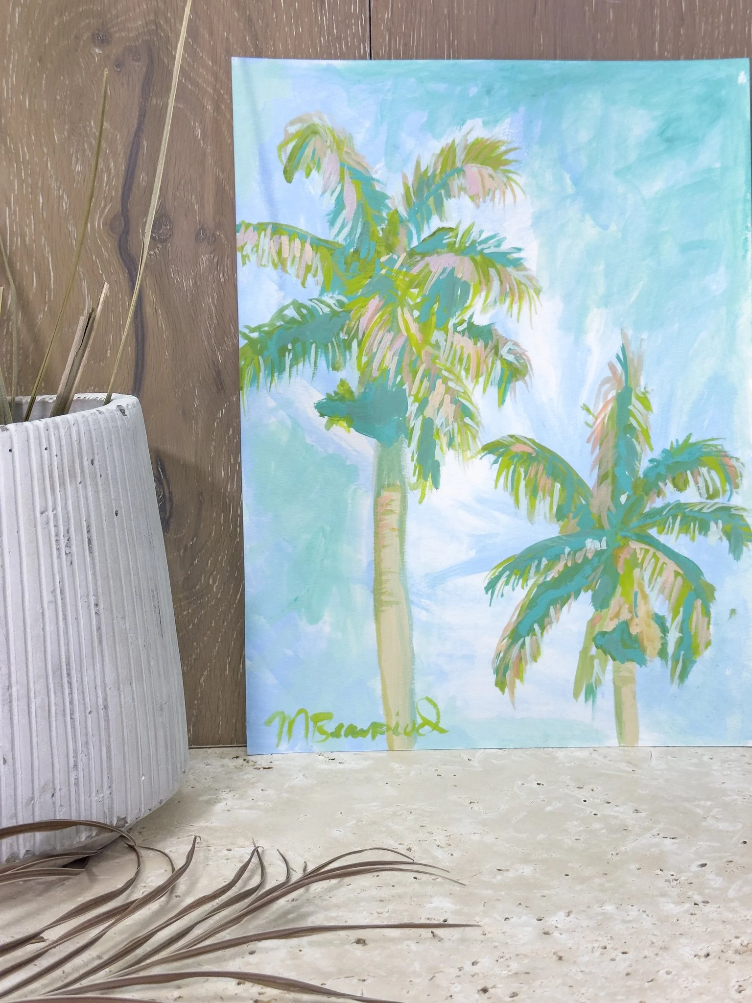 Double Mint Palms- Florida Palm Painting-Doris & June-2.jpg