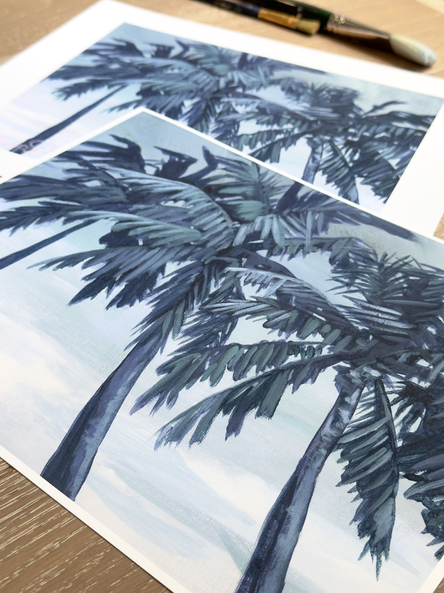 Navy Palms-Florida Palms Print-Doris & June-2.jpg