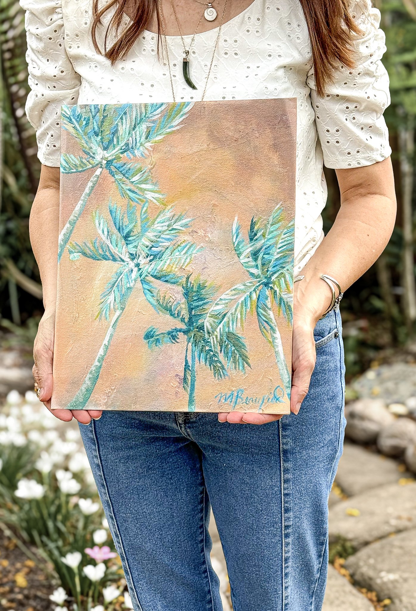 Peach Palms-Florida Palm Painting-Doris & June-2.JPG