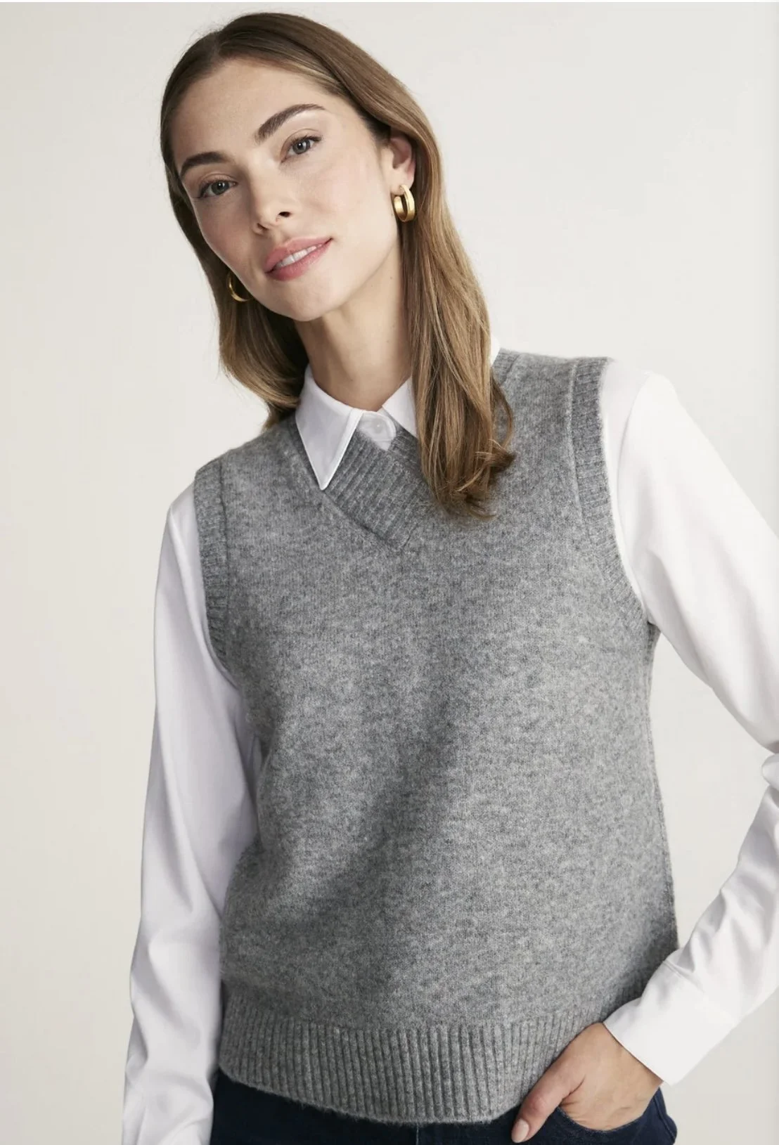 Débardeur en maille gris