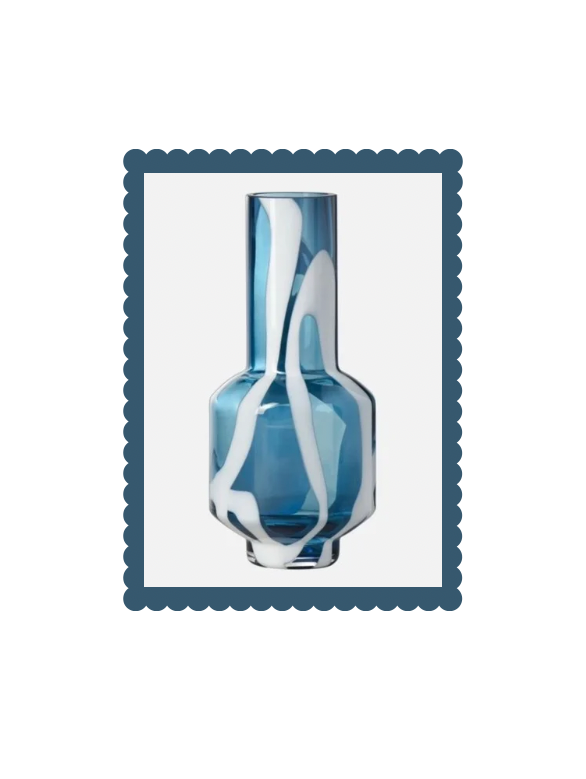 vase bleu et blanc design