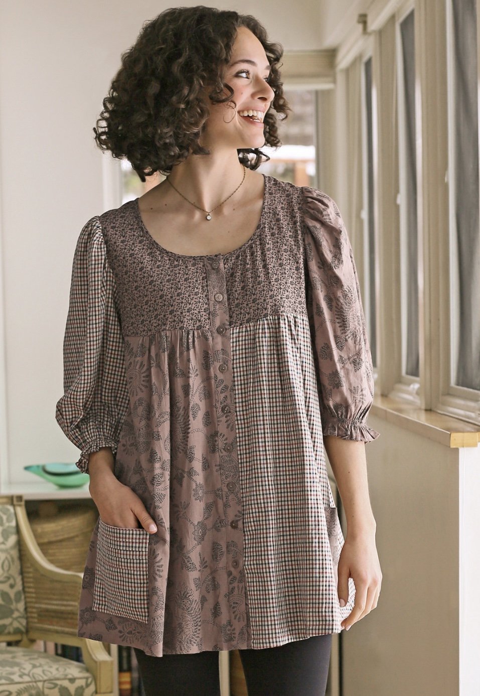 Tunique marron multi