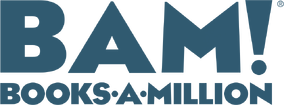 Logo for BAM! Books-A-Million, featuring large text 'BAM!' with a smaller 'Books-A-Million' underneath.