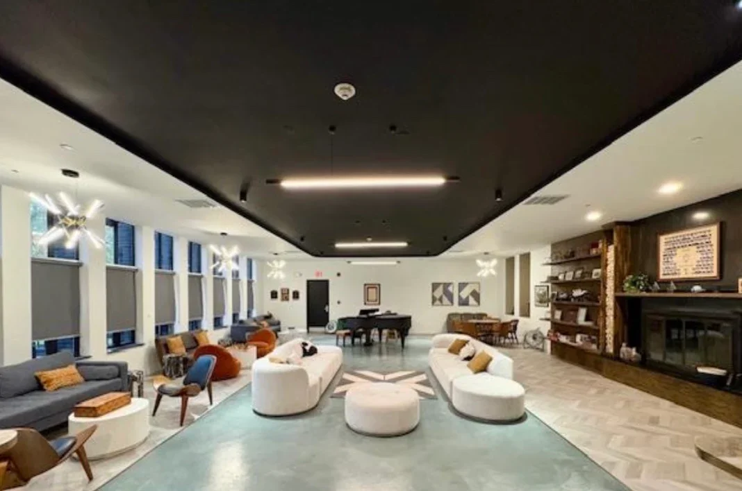 Commercial flooring, custom woodwork, and fireplace finishings by BACES, LLC on the Purdue University campus in West Lafayette.