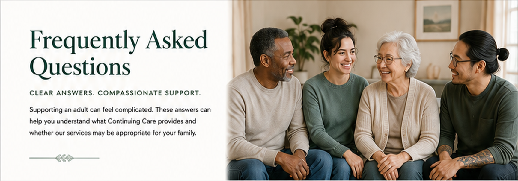Continuing Care frequently asked questions about mental health, aging and adult family advocacy  page