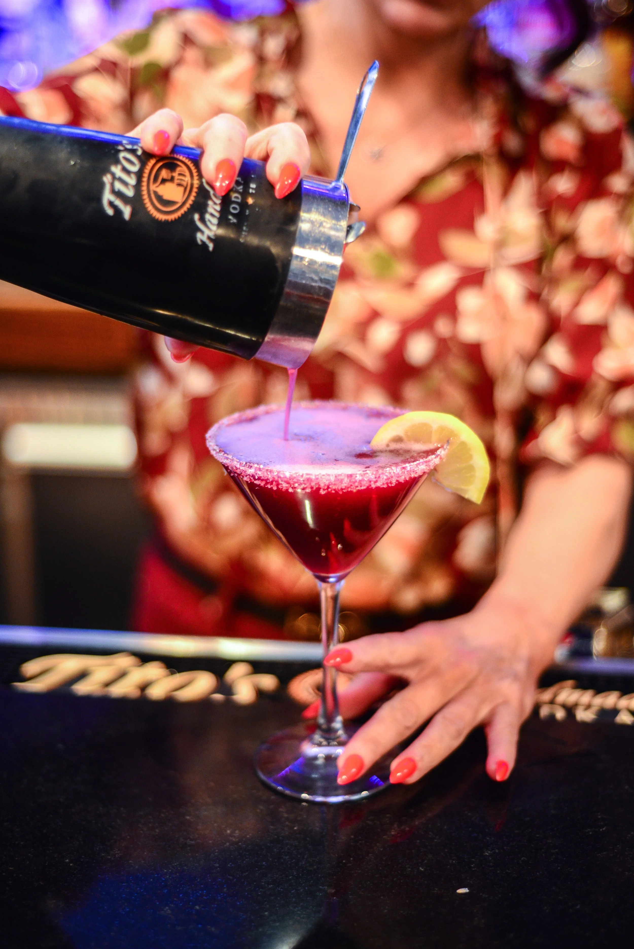 Speciality cocktail served by our magical mixologist