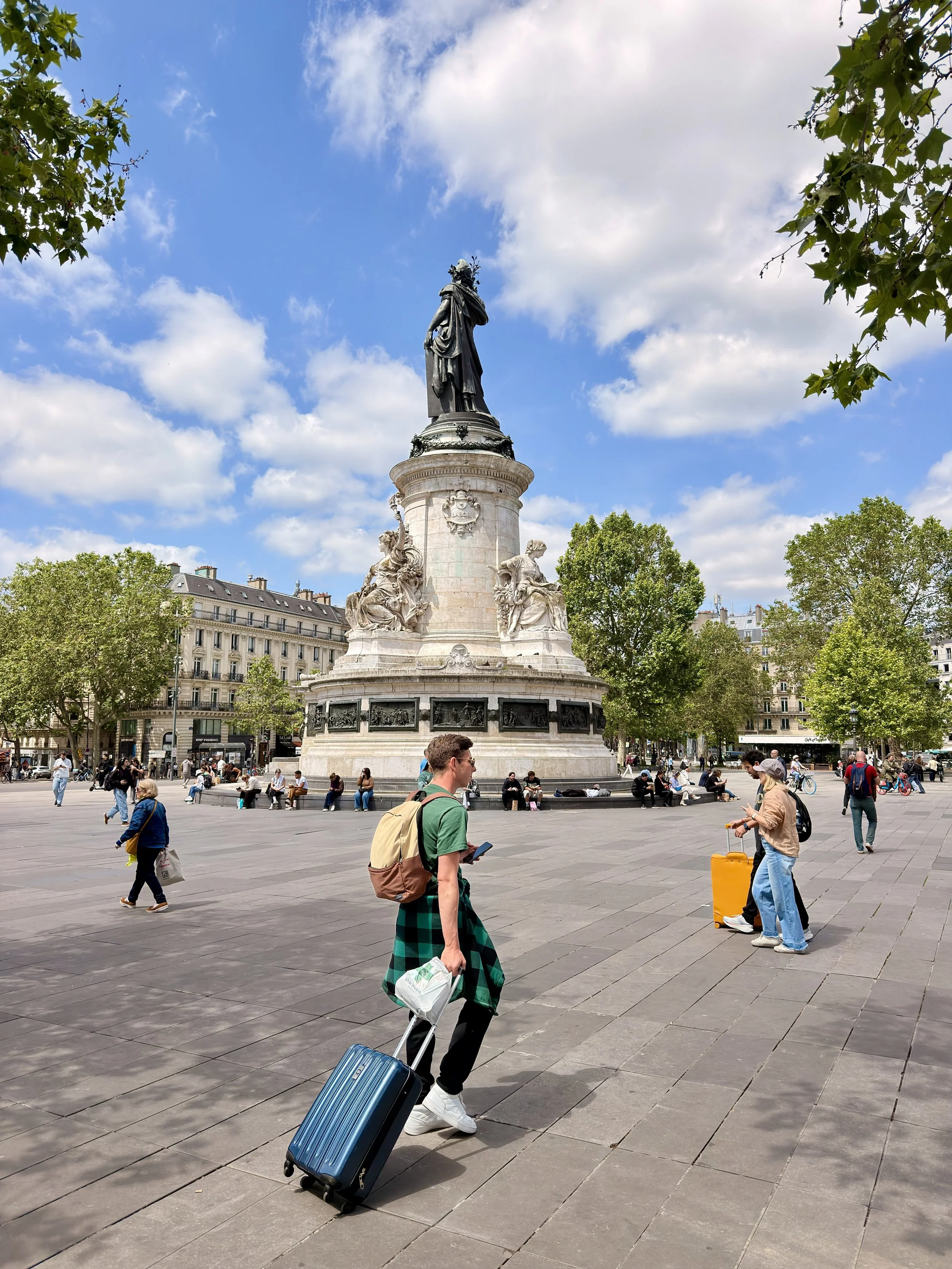 neighborhood view of monument a la republique Paris