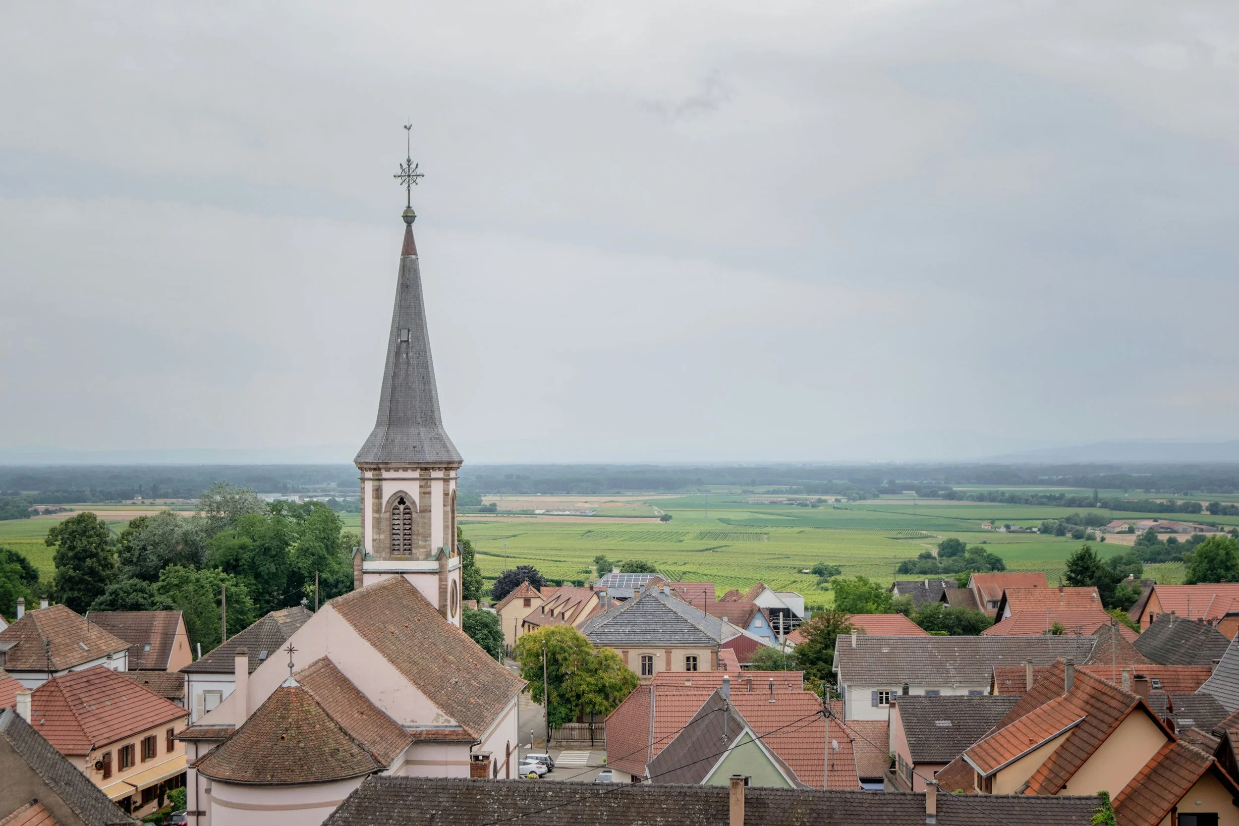 morning photo of a beautiful french village