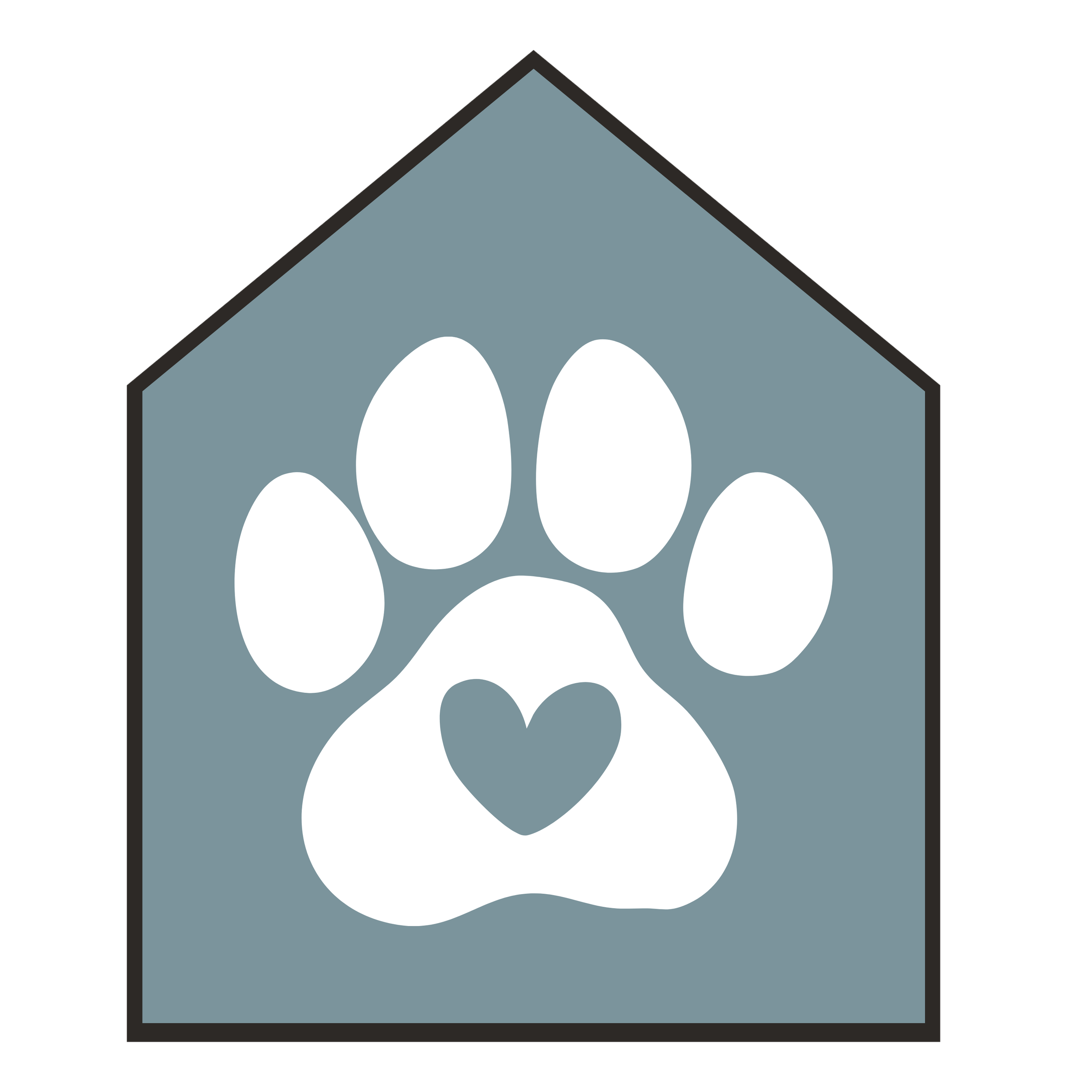 House with paw print icon