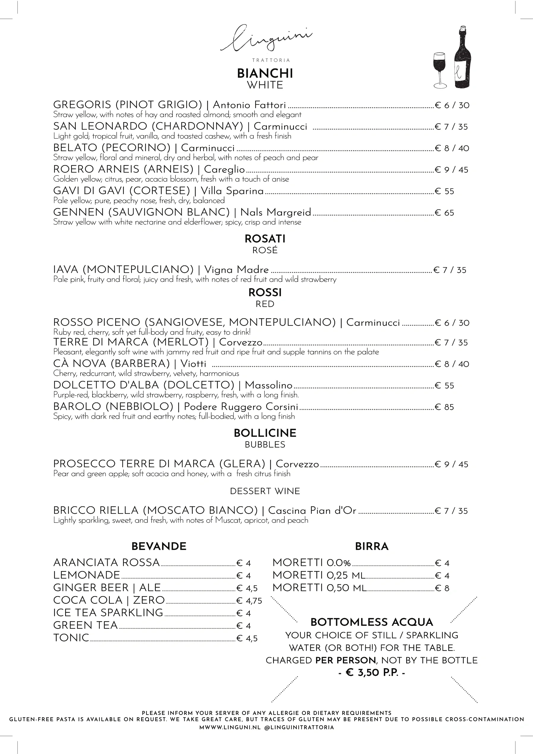 Menu Linguini pagina 2