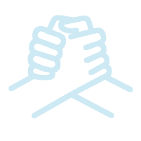 Two hands gripping a rope in a tug-of-war competition