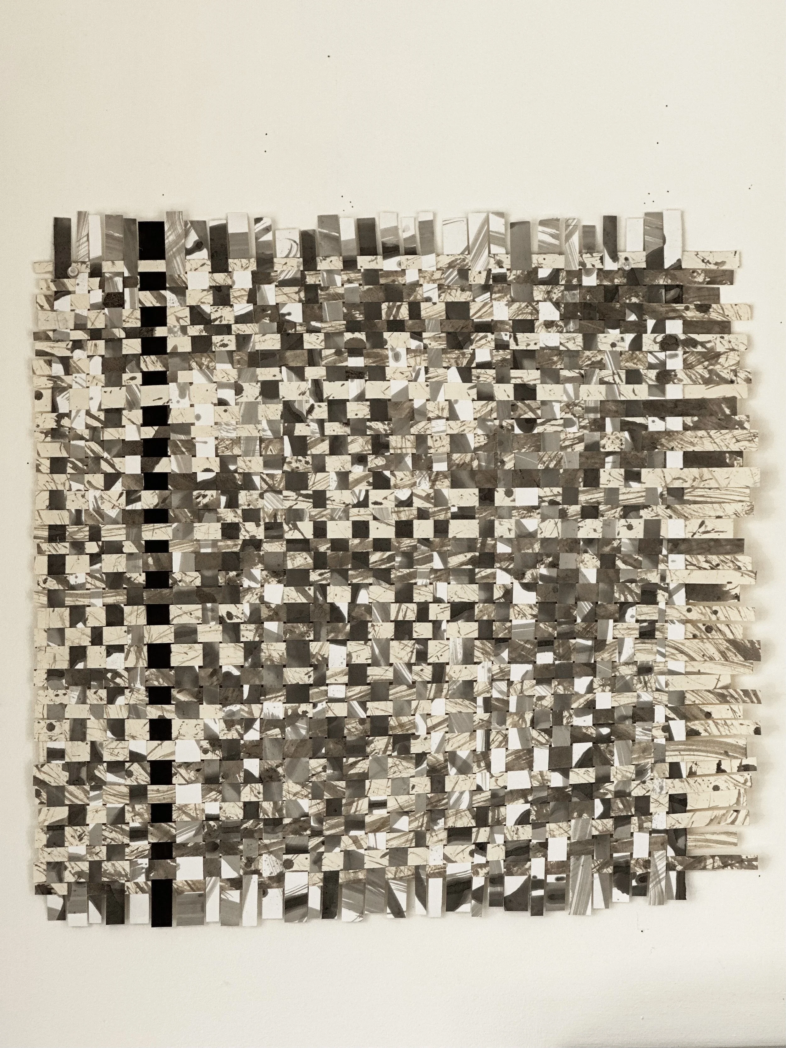 Paper weaving artwork