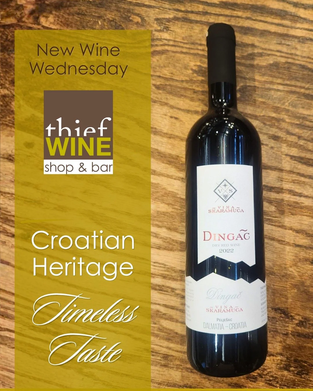 🍷 New Wine Wednesday! 

This one was originally just for our Wine Club members because they get first dibs on the fun stuff. 😉

But we managed to get our hands on a few extra bottles, so YOU TOO can get in on this one!

The 2022 Skaramuča Dingač is