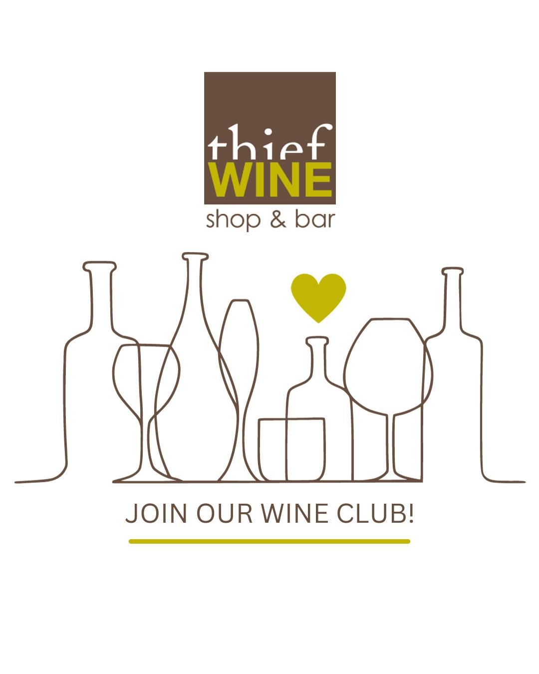 🍷 Give the gift of good wine. Or, you know&hellip; keep it for yourself.

Thief Wine Club memberships are a pretty great way to discover new wines, and we have three levels to choose from: $50, $100, or $150.

Every two months, we handpick 3 unique 