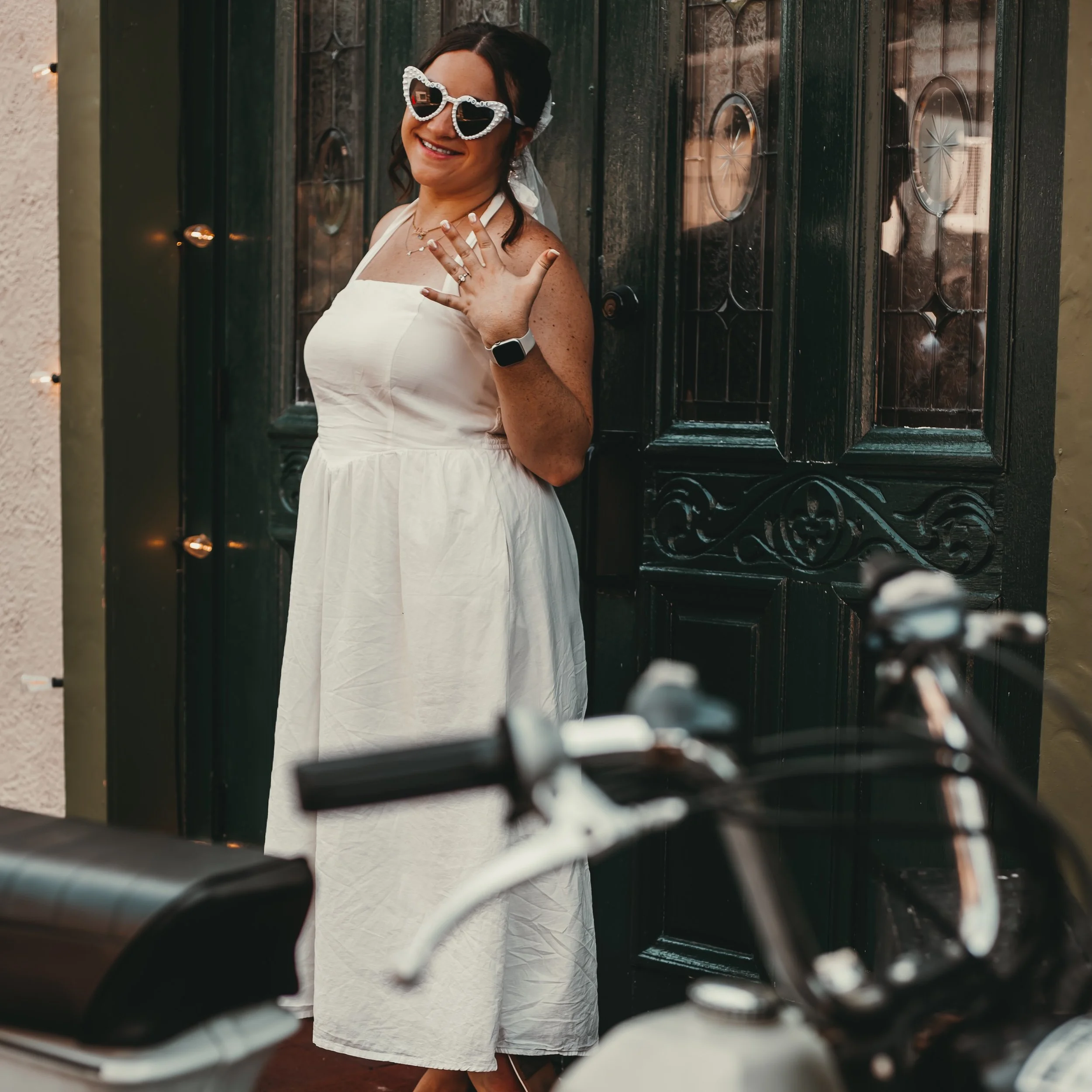 Swipe for beauty 😍 A bachelorette weekend that was cinematically perfect in so many ways. 
The moped was a paid actor. ✨💍
